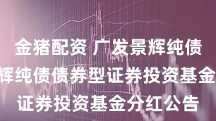 金猪配资 广发景辉纯债: 广发景辉纯债债券型证券投资基金分红公告