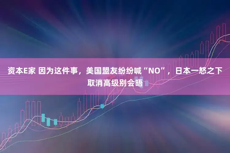 资本E家 因为这件事，美国盟友纷纷喊“NO”，日本一怒之下取消高级别会晤