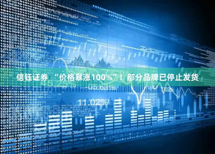信钰证券  “价格暴涨100%”！部分品牌已停止发货